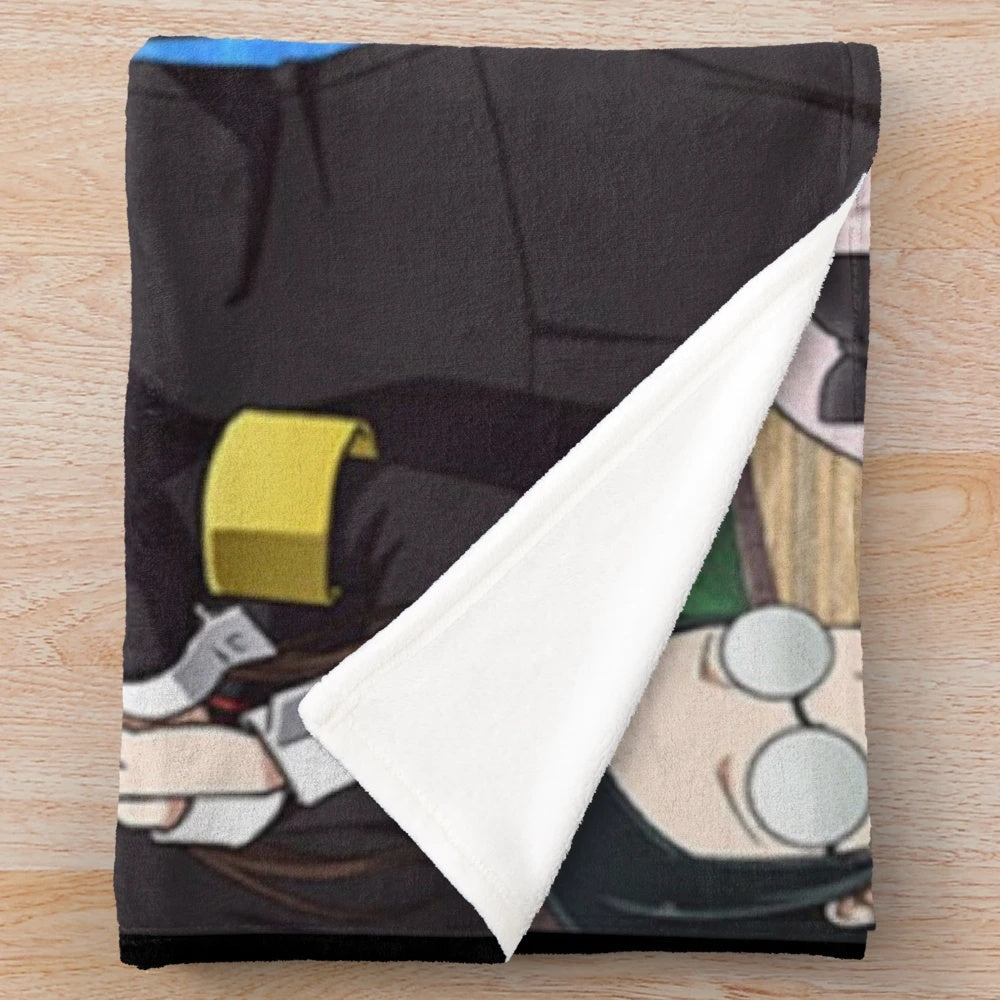 Kaguya Sama inspired plush blanket with cute anime school girl design