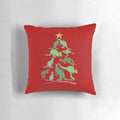 Soft, plush kangaroo pillow with festive Christmas design for holiday home decor