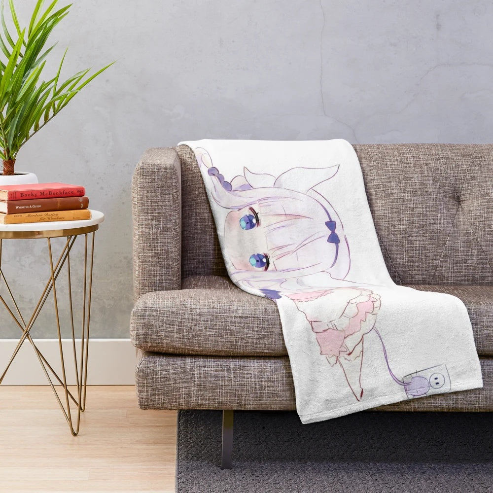 Kanna anime character plush blanket