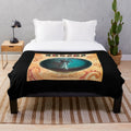 Kansas band plush blanket featuring the Point of Know Return album cover design