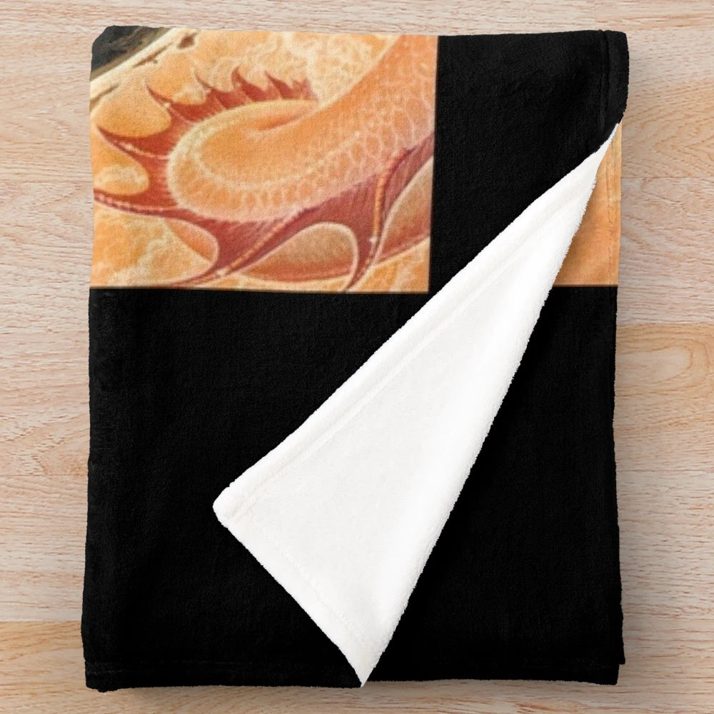 Kansas band plush blanket featuring the Point of Know Return album cover design