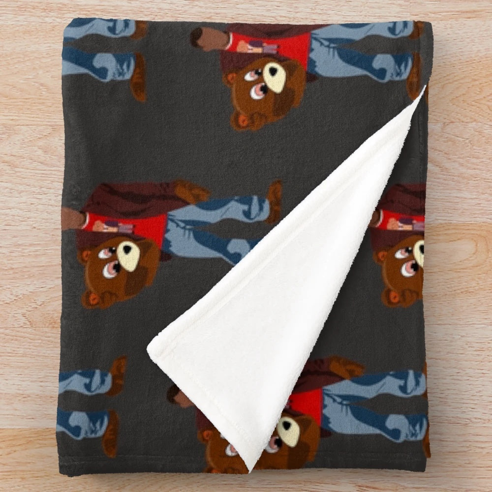 Soft and plush Kanye West-inspired bear blanket