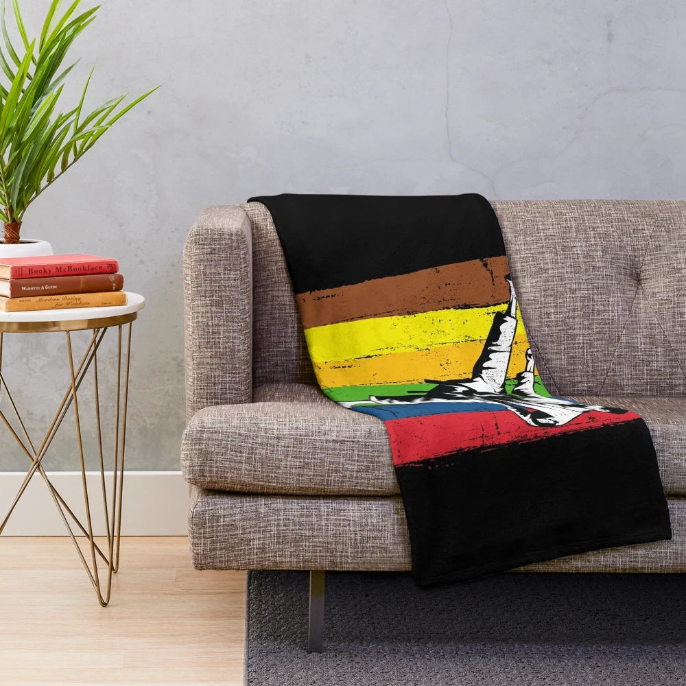 Karate fighter plush blanket with martial arts design