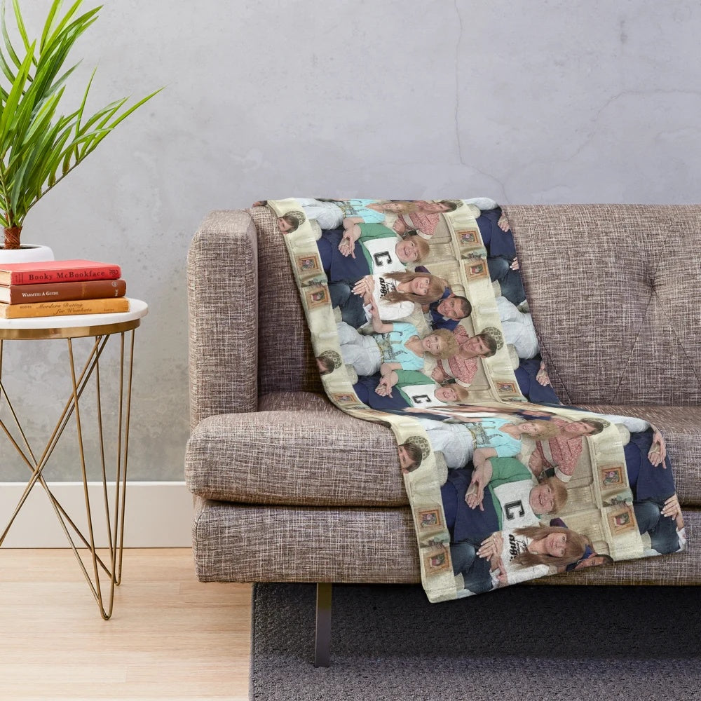 Kath and Kim inspired plush blanket with cozy aesthetic