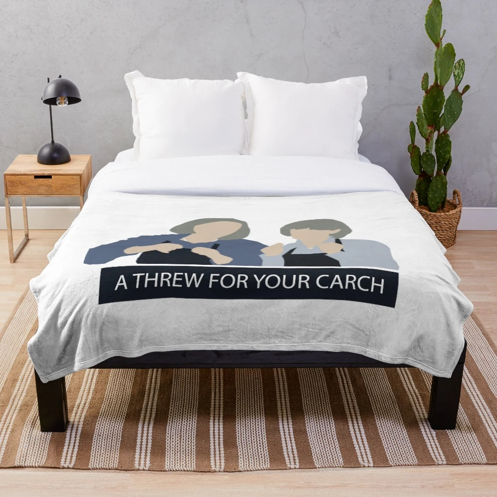 Kath and Kim inspired Prude and Trude plush throw blanket