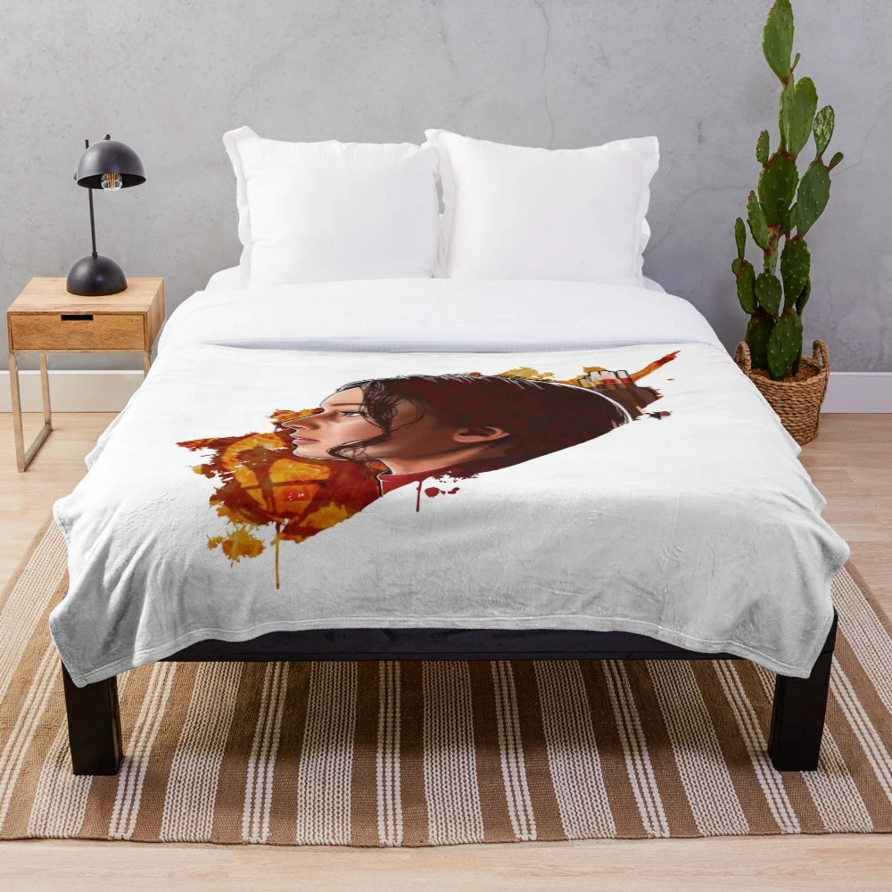 Katniss Plush Blanket - Soft and Cuddly Inspired by The Hunger Games