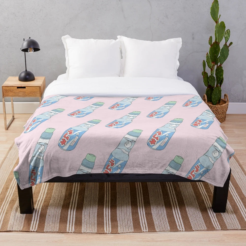 Kawaii Soda Drink Plush Blanket