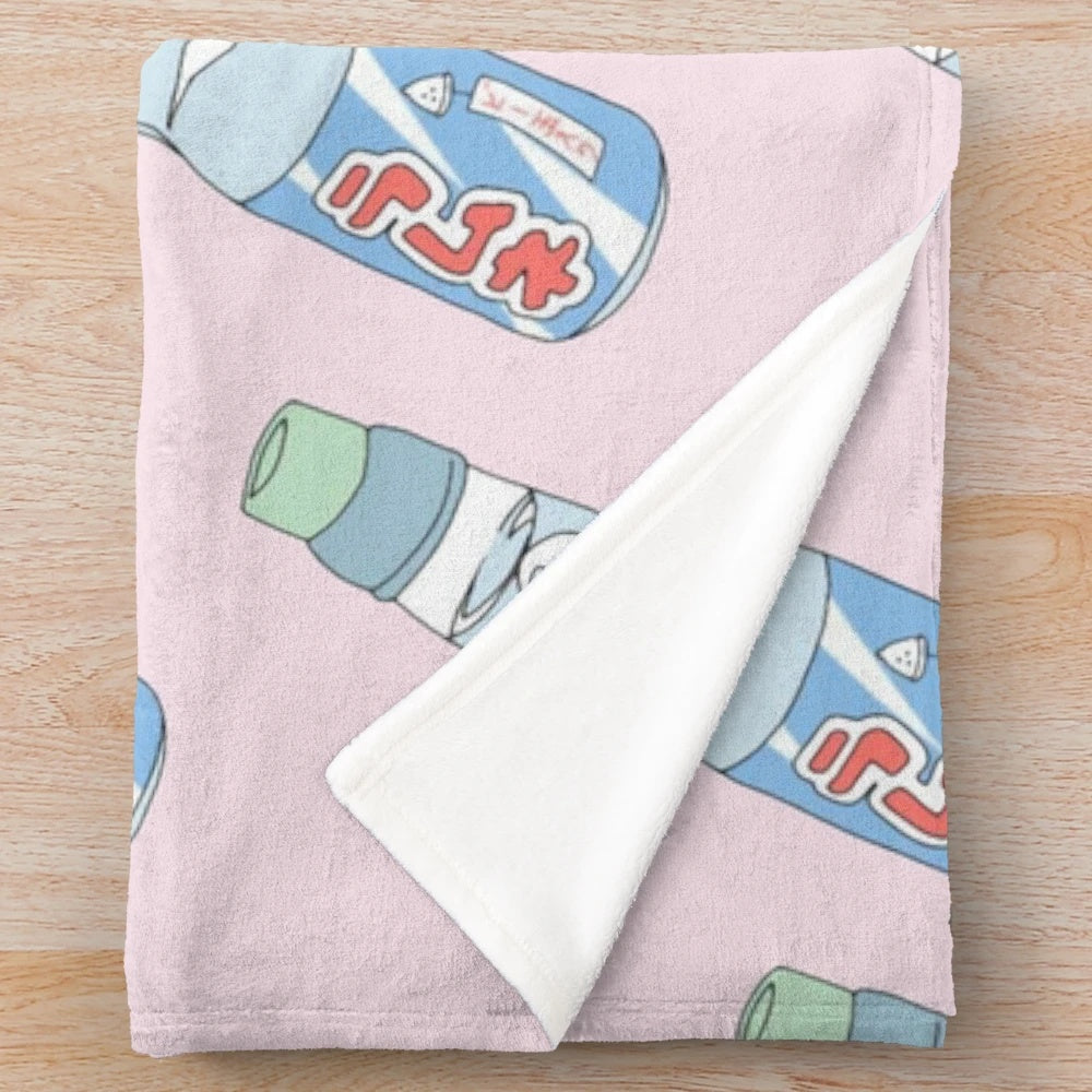 Kawaii Soda Drink Plush Blanket