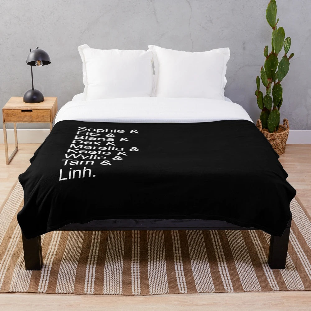 Keeper of the Lost Cities inspired plush blanket featuring characters from the popular book series