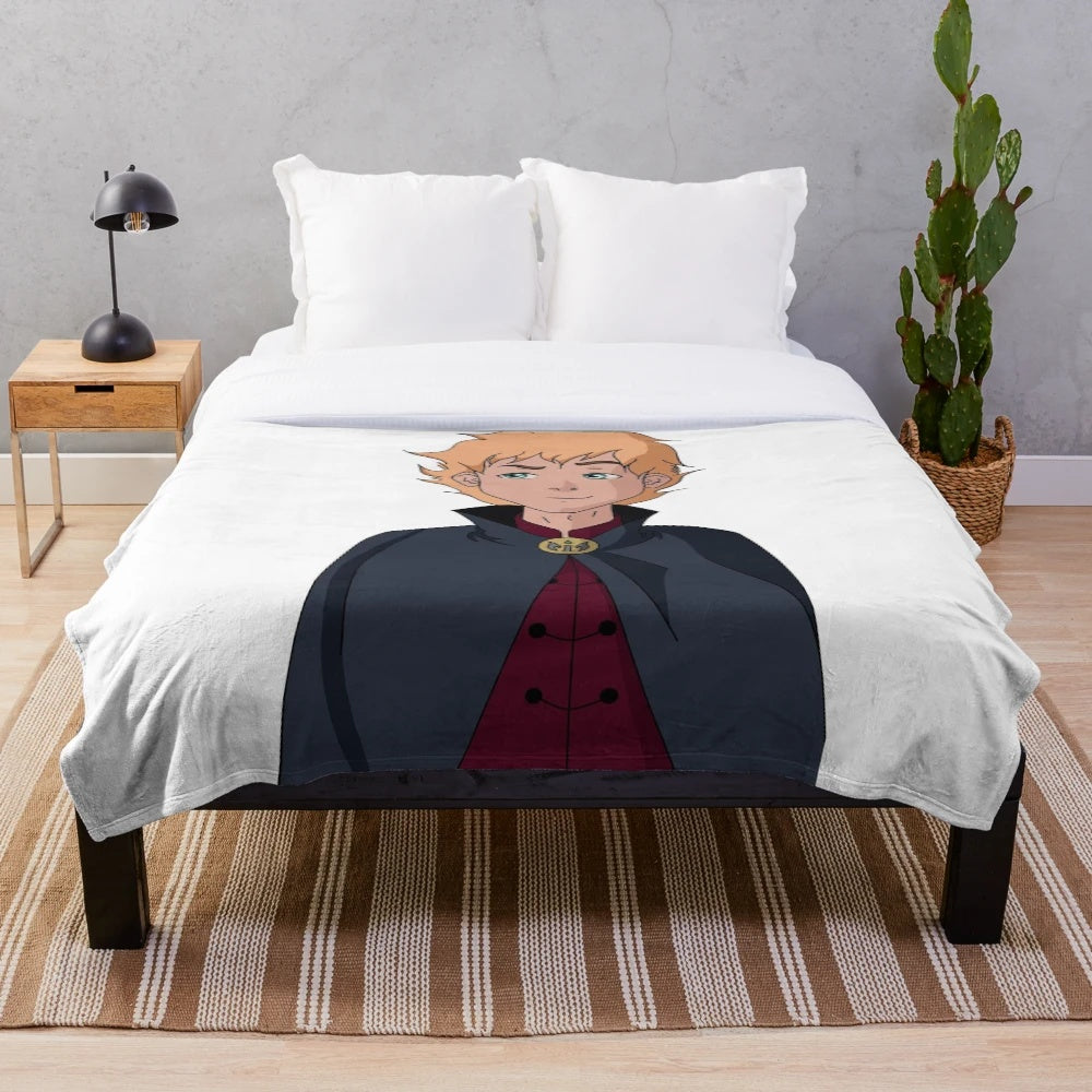 Keefe Sencen Plush Blanket featuring the character from the fantasy book series Keeper of the Lost Cities