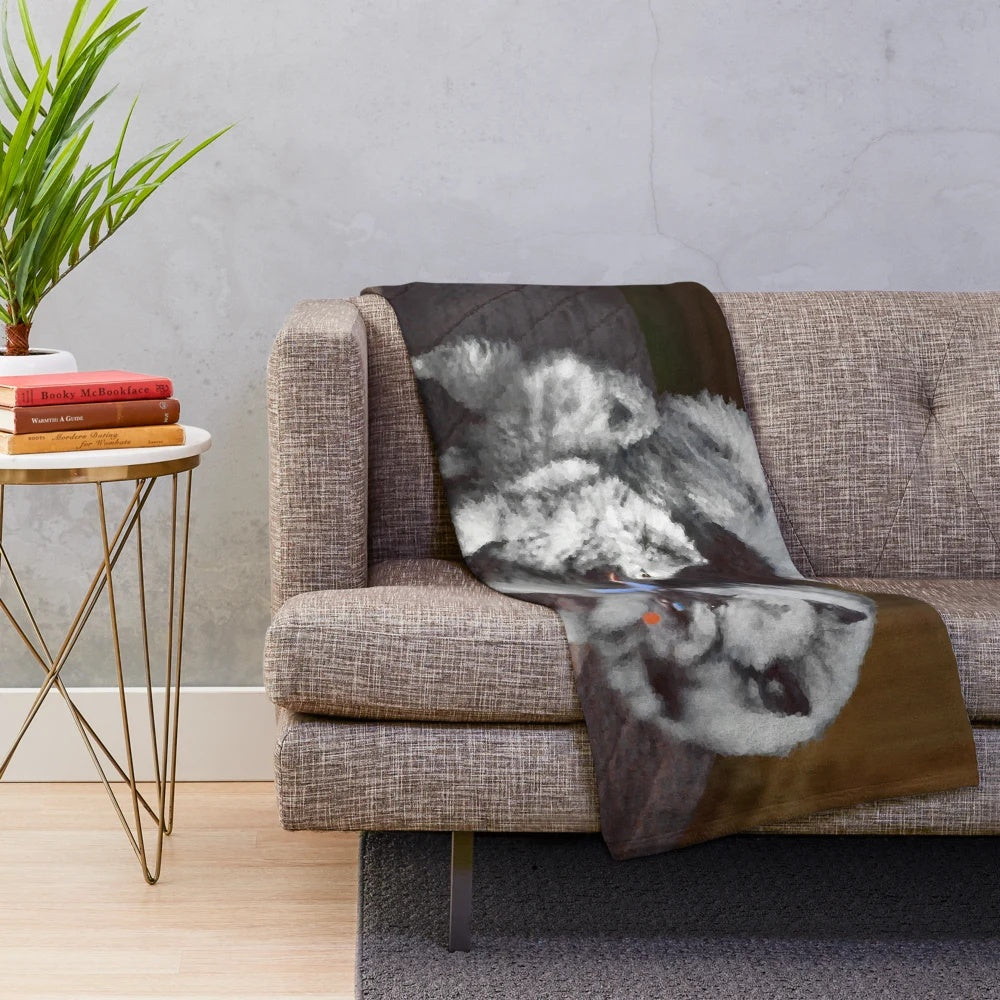 Soft and Plush Keeshond Blanket for Pets and Home Decor