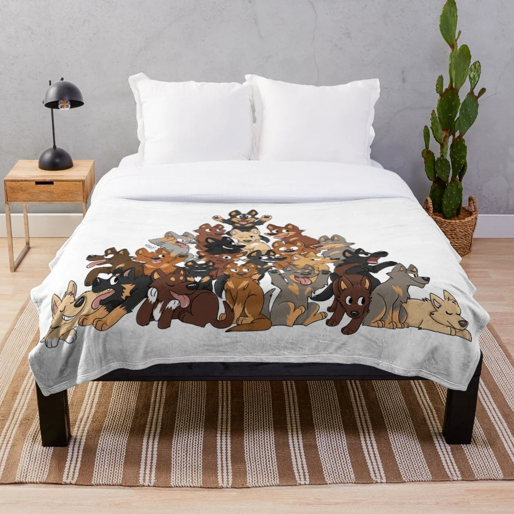 Soft and plush kelpie dog blanket