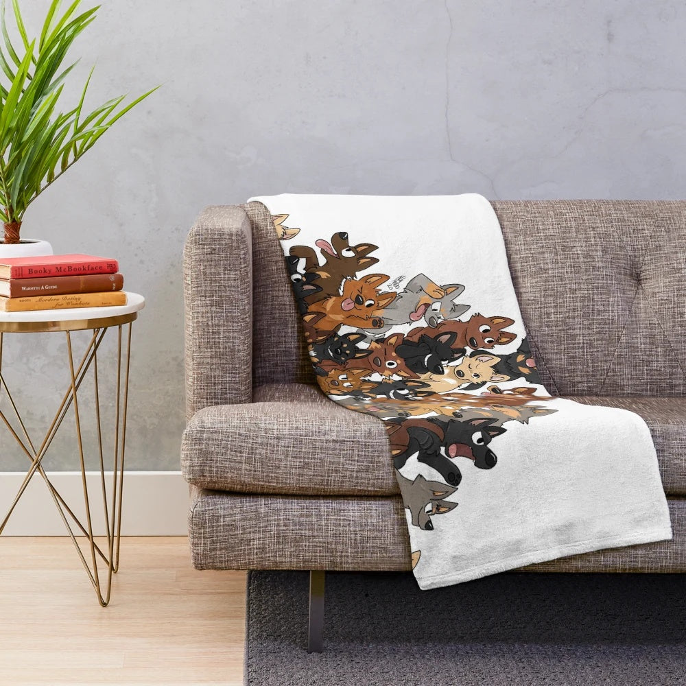 Soft and plush kelpie dog blanket
