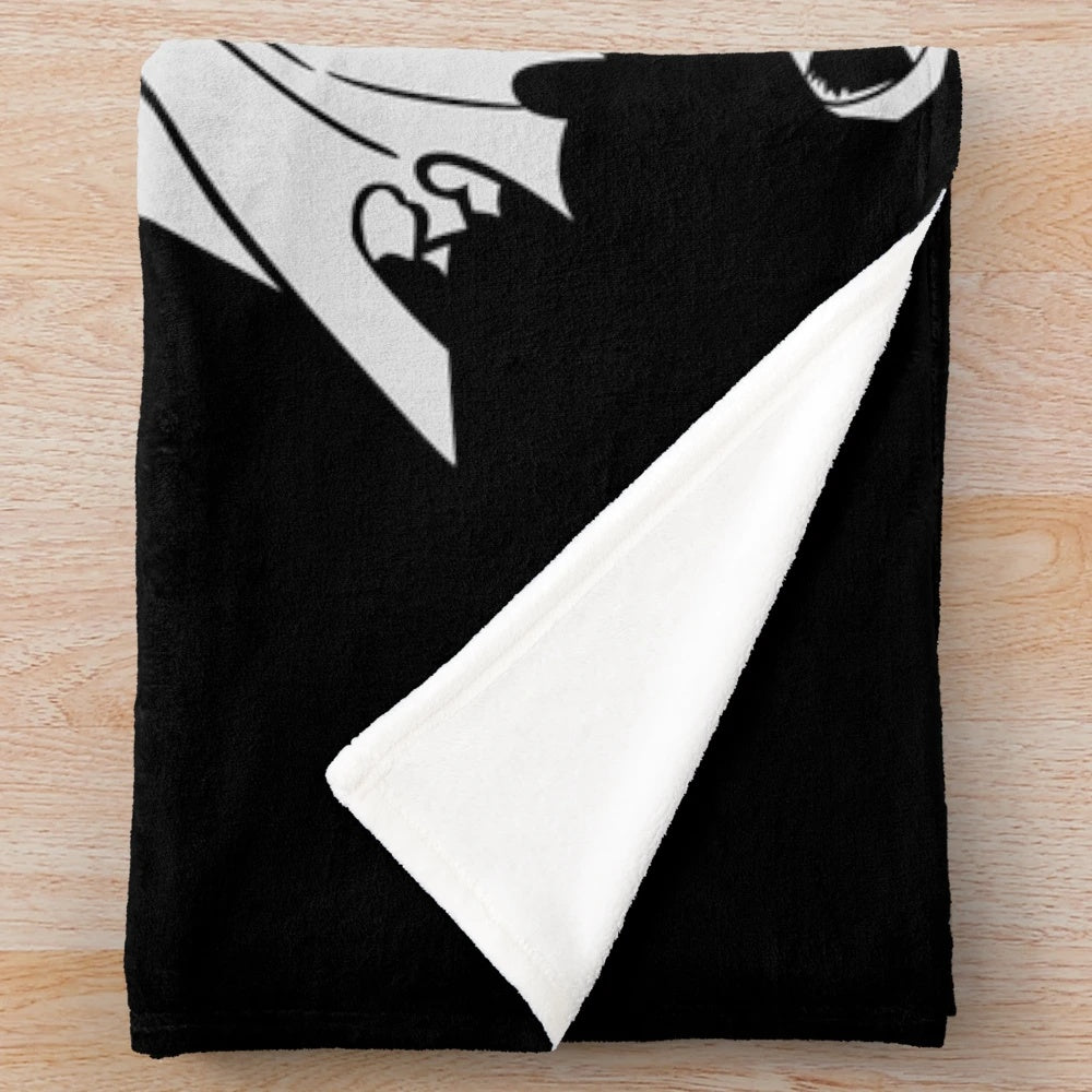 Kenshin Himura inspired plush blanket featuring the iconic samurai character