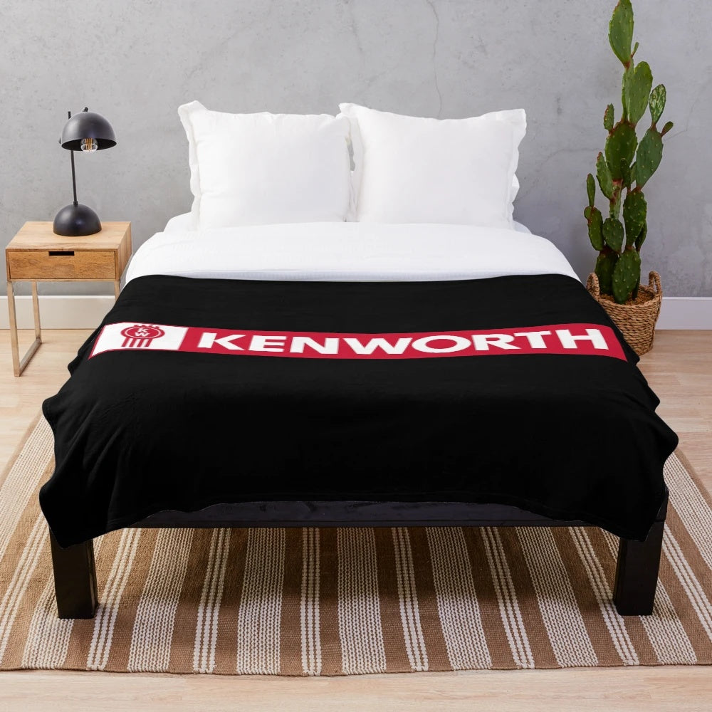 Kenworth inspired plush blanket for truckers and truck enthusiasts