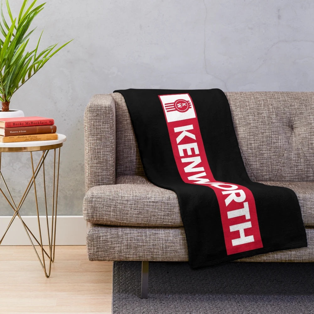 Kenworth inspired plush blanket for truckers and truck enthusiasts