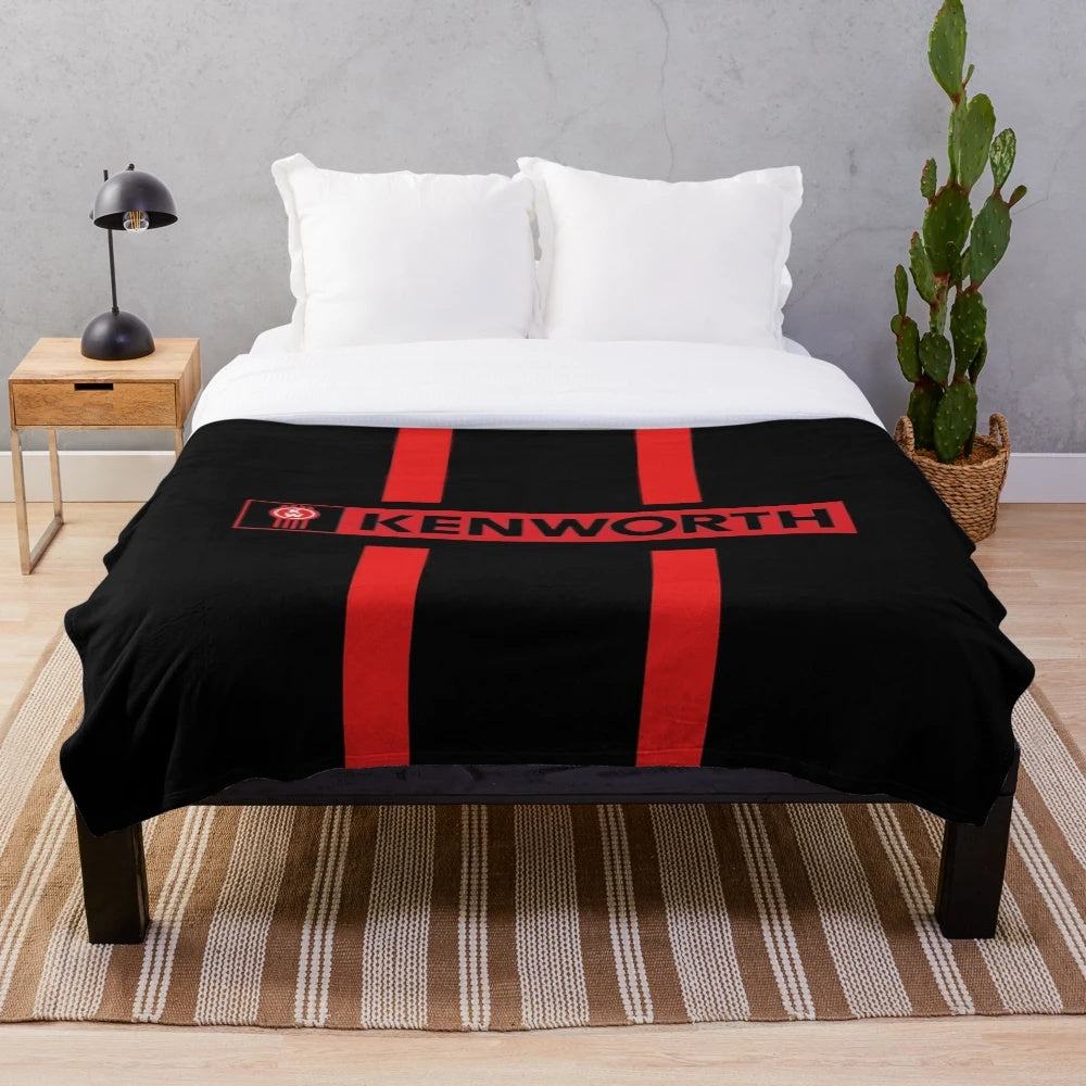 Soft and plush Kenworth truck-themed blanket