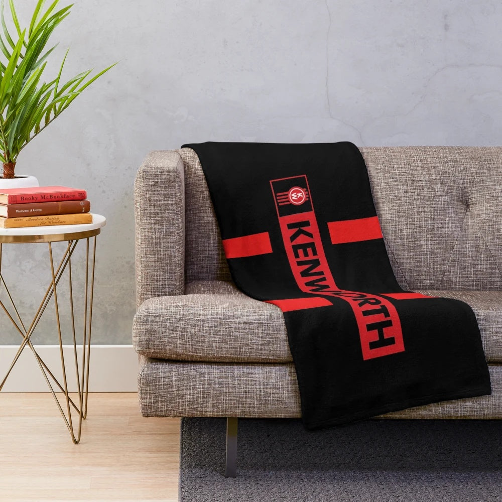 Soft and plush Kenworth truck-themed blanket