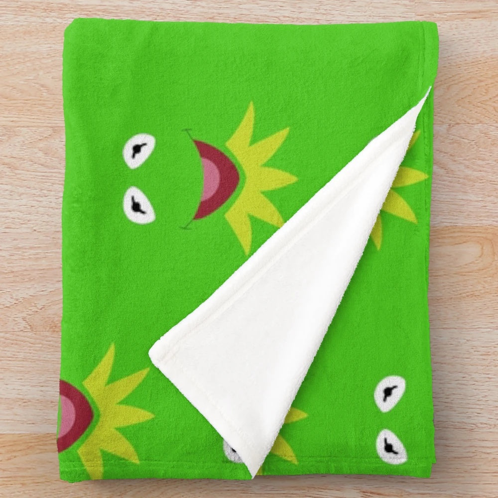 Kermit the Frog inspired plush blanket