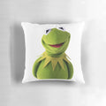 Soft, green plush pillow featuring the iconic Kermit the Frog character from the Muppets