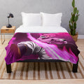 Kid Buu-themed plush blanket with dragon ball anime design