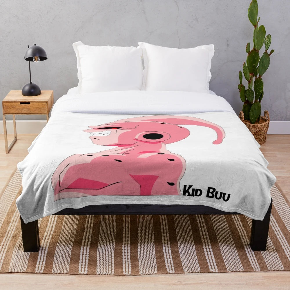 Kid Buu plush blanket from the Dragon Ball Z anime series