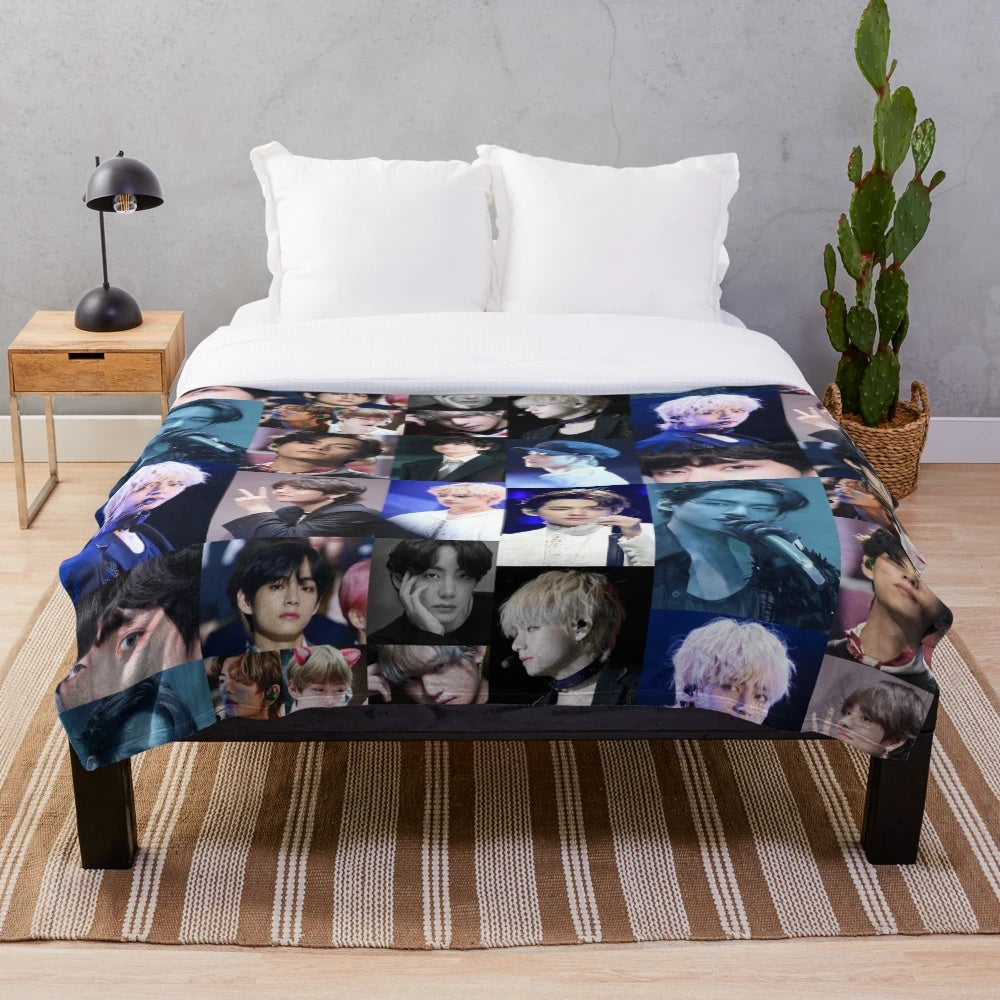 Kim Taehyung Inspired Plush Blanket