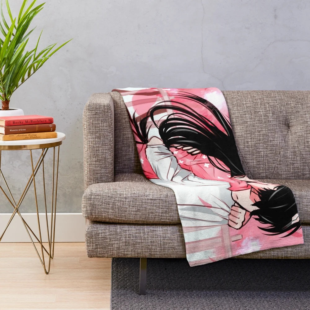 Kimi ni Todoke inspired plush blanket with anime characters