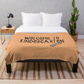 Kindergarten teacher plush blanket with welcome to kindergarten design