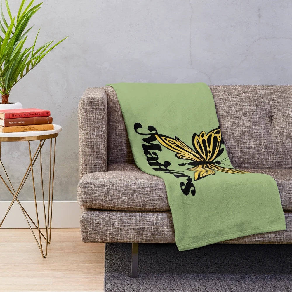Kindness Matters plush blanket with butterfly design