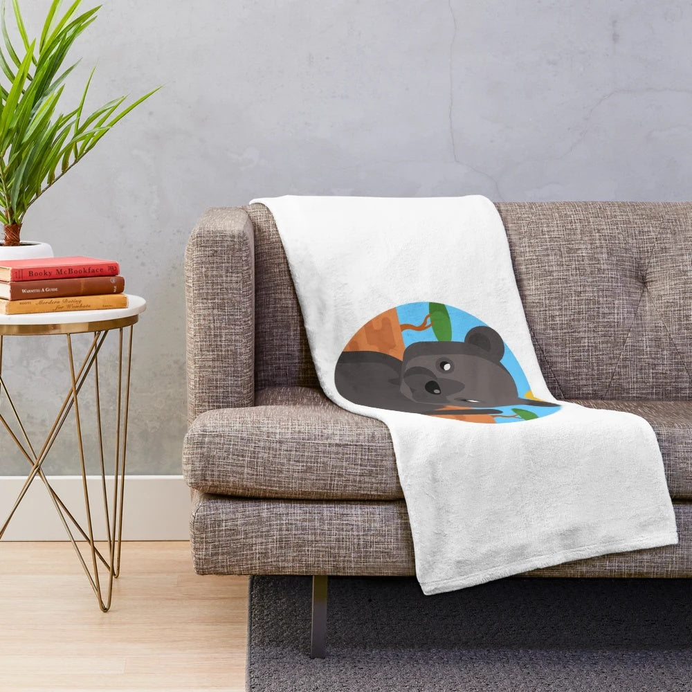 Soft and Plush Cougar Blanket with "King of the Mountain" Design