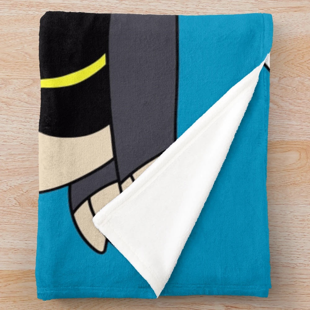 King size plush blanket with demon-inspired design