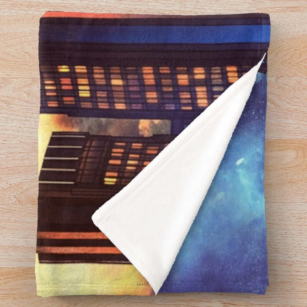 Kingdom Hearts-inspired plush blanket featuring the iconic town