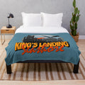 Kings Landing inspired plush blanket with fantasy coastal landscape