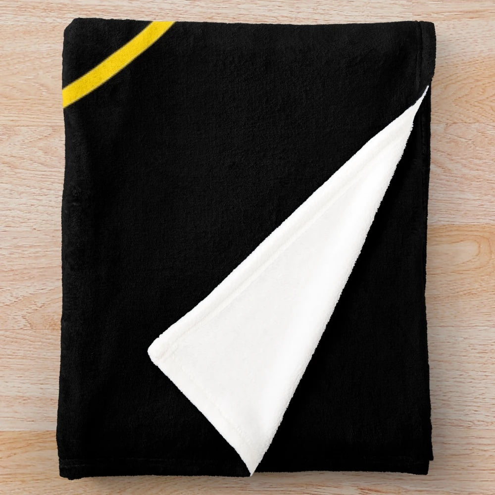 Plush blanket featuring the iconic Kiss band logo and members