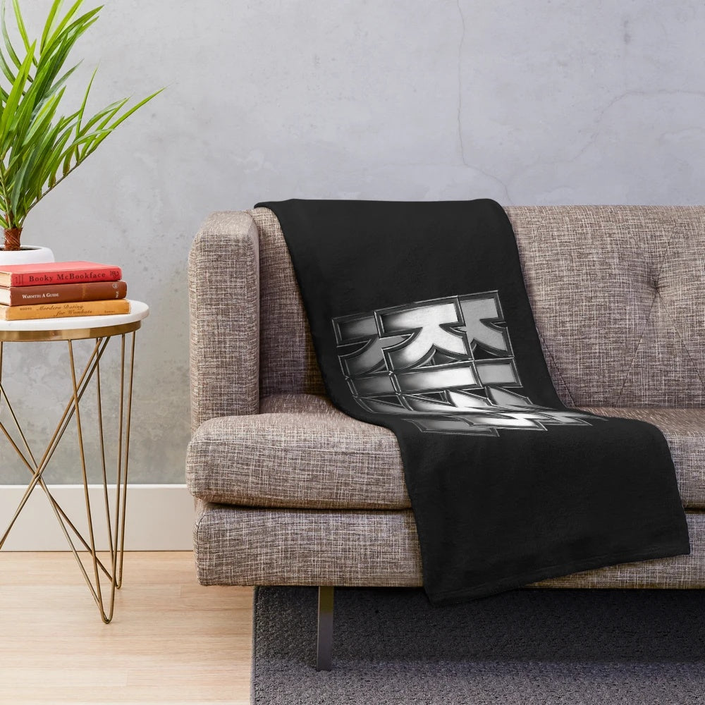 KISS band logo design on a soft, plush blanket