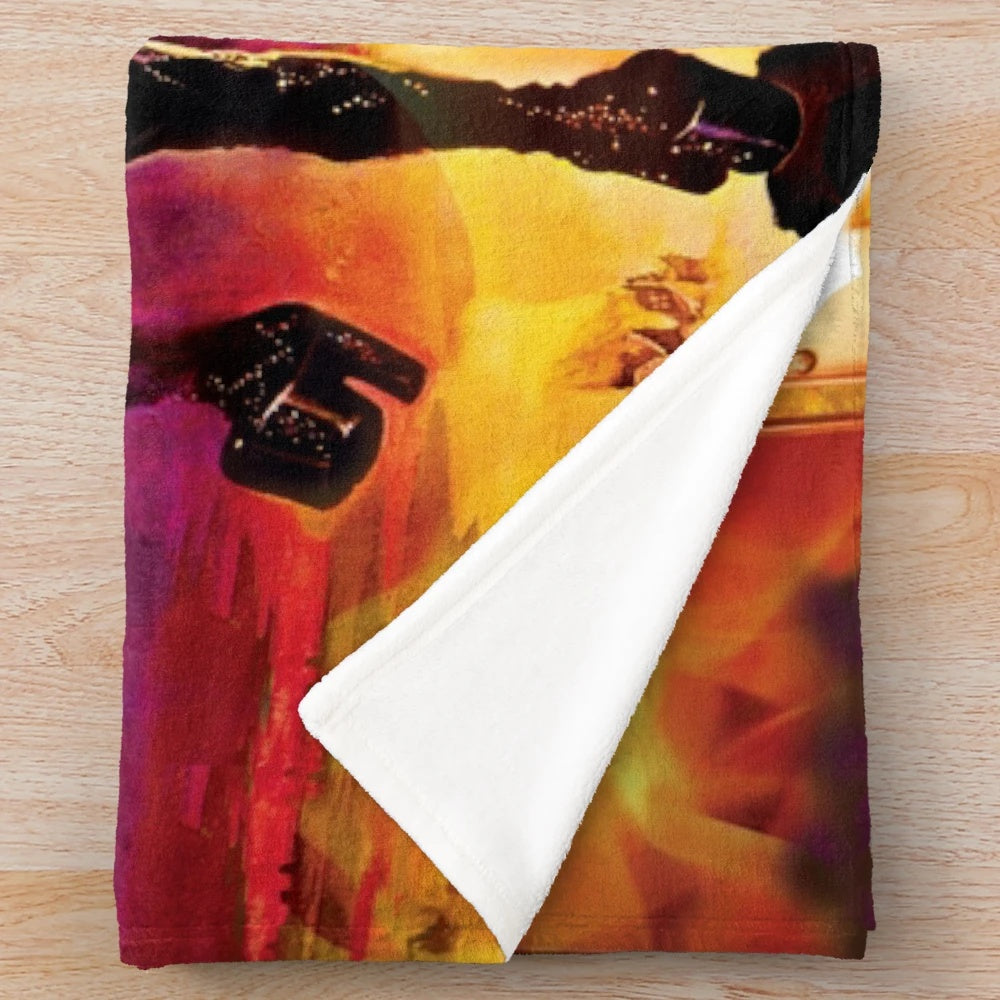 Soft and comfortable plush blanket featuring the iconic KISS band logo and artwork