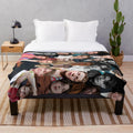 Plush blanket featuring a collage of photos of actor Kit Connor