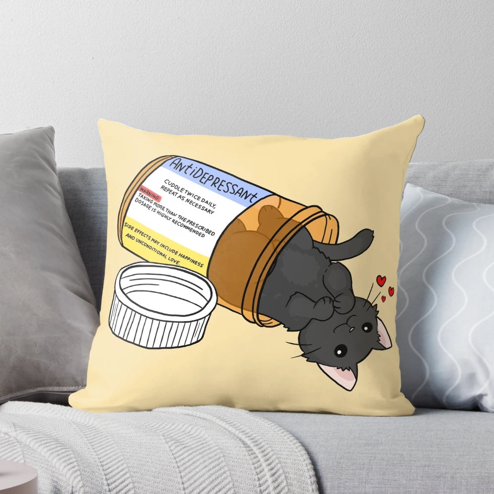 Soft, plush pillow designed to provide comfort and relaxation for cats and other pets