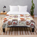 Kitty Falls inspired plush blanket with cute cat design