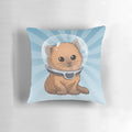 Soft, cuddly kitty-themed throw pillow for a cozy and relaxing home environment.