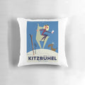 Pillow featuring a scenic winter landscape of the Kitzbühel mountains in Austria