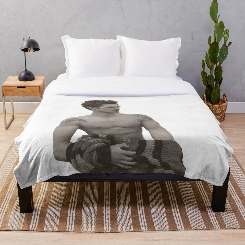 KJ Apa inspired plush blanket featuring Archie Andrews from Riverdale TV series