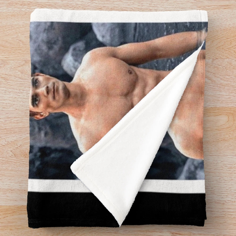 KJ Apa inspired plush blanket
