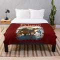 Klaus-themed plush blanket with cozy, soft material