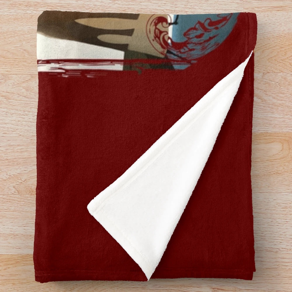 Klaus-themed plush blanket with cozy, soft material