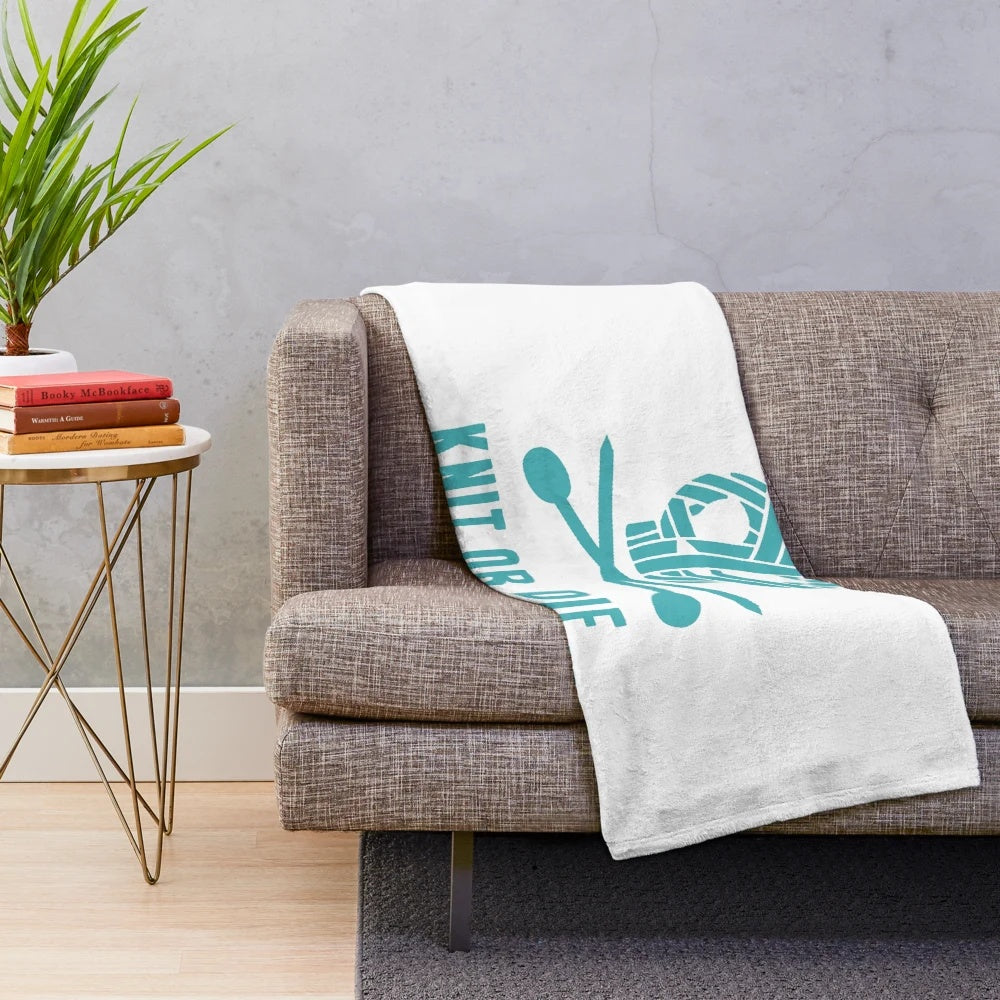 Soft and Plush Knitted Blanket for Crafters