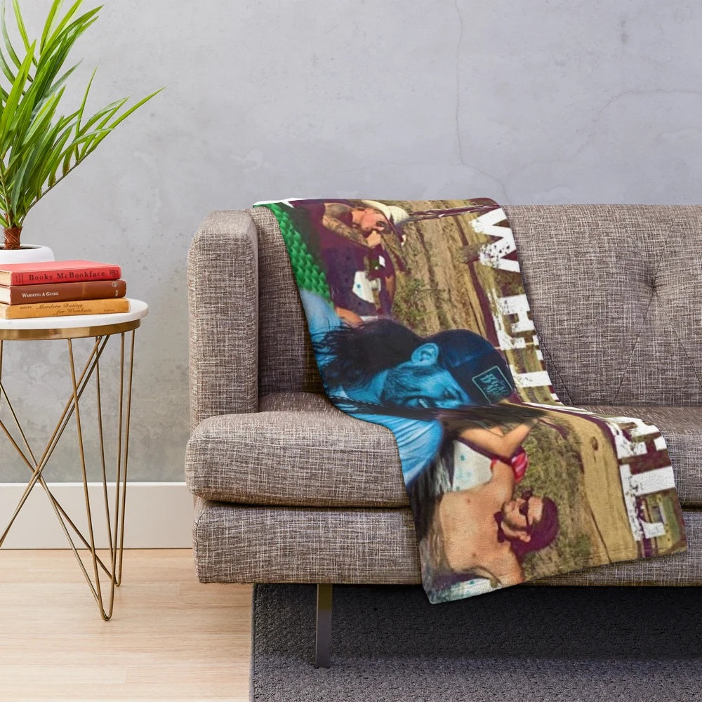 Koe Wetzel inspired plush blanket featuring western country music design