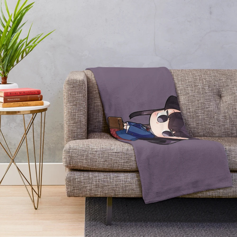 Komi Can't Communicate chibi plush blanket, featuring the main character Shouko Komi in a cute and kawaii design.