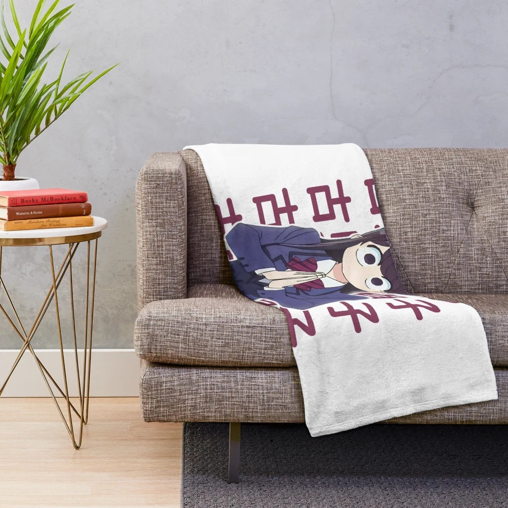 Komi-san inspired plush blanket featuring the adorable character